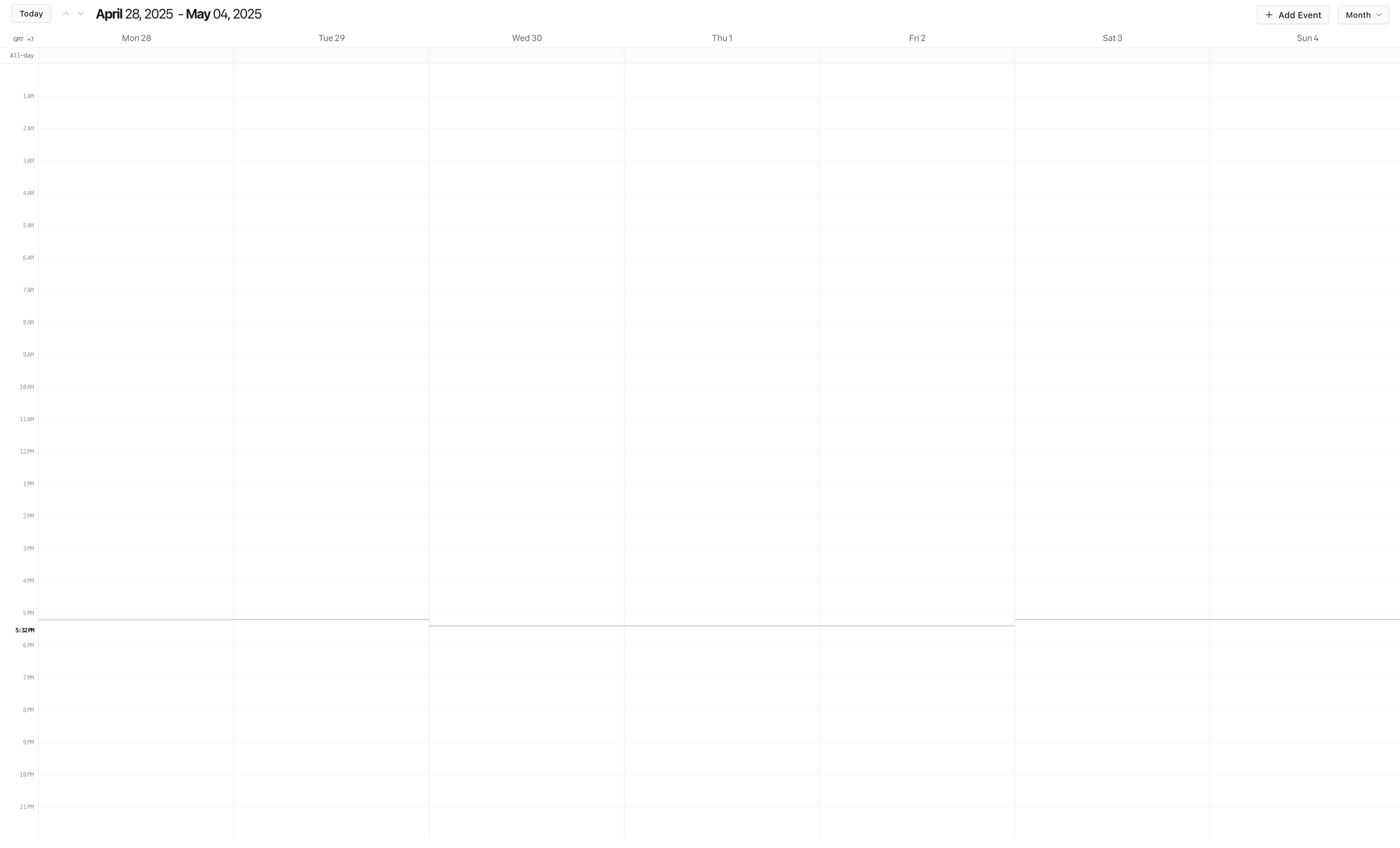 Day Based Calendar View